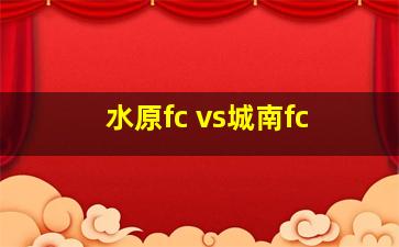 水原fc vs城南fc